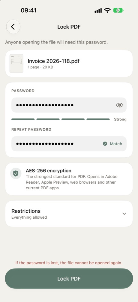 Lock PDF