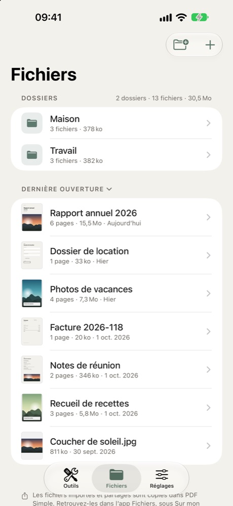 Fichiers